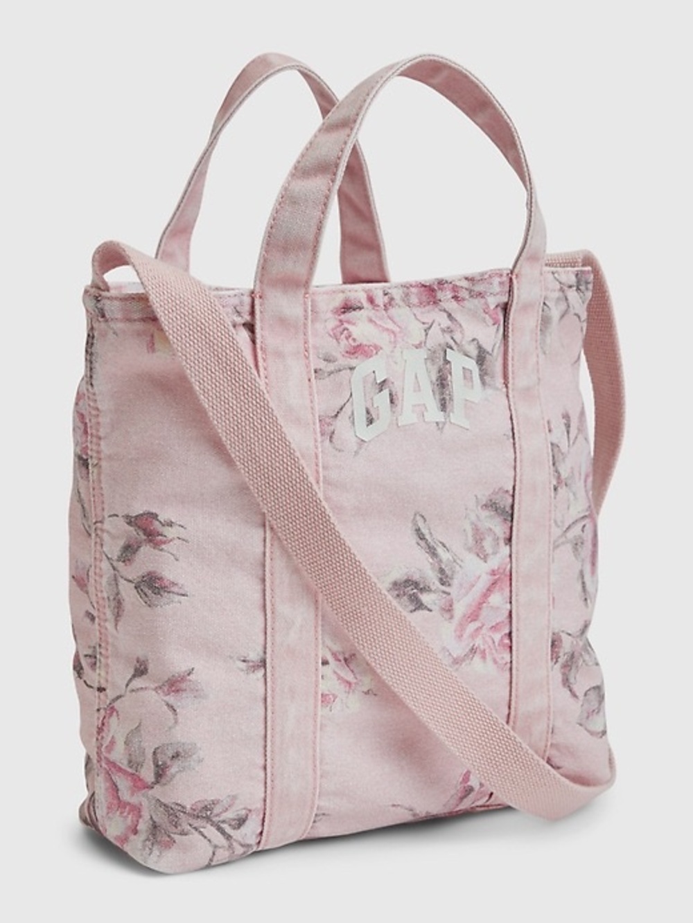 Gap x LoveShackFancy Pink Floral Mini 100% cotton Canvas Tote cross Bag